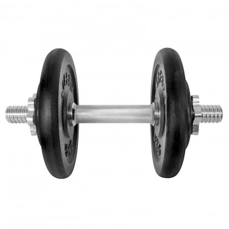 GANTERE - Gantera 14 kg LIFEFIT, set 4 discuri, negru/argintiu