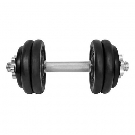 GANTERE - Gantera 14 kg LIFEFIT, set 6 discuri, negru/argintiu