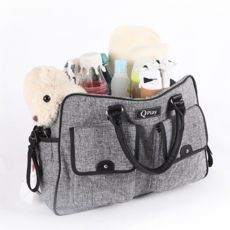 Geanta mamici Qplay Sylvie Gri [3]