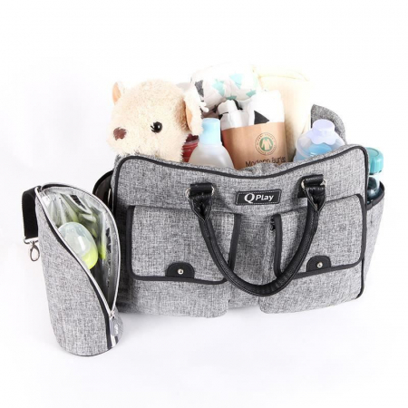 Geanta mamici Qplay Sylvie Gri [9]