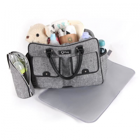 Geanta mamici Qplay Sylvie Gri [10]