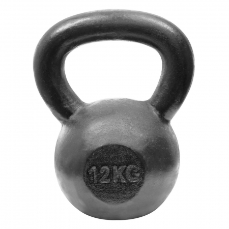 GANTERE/BARE/DISCURI - Kettlebell otel LIFEFIT 12 kg, negru