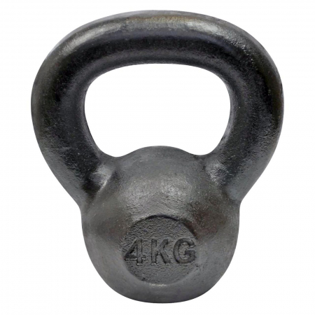 GANTERE/BARE/DISCURI - Kettlebell otel LIFEFIT 4 kg, negru