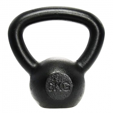 GANTERE/BARE/DISCURI - Kettlebell otel LIFEFIT 6 kg, negru