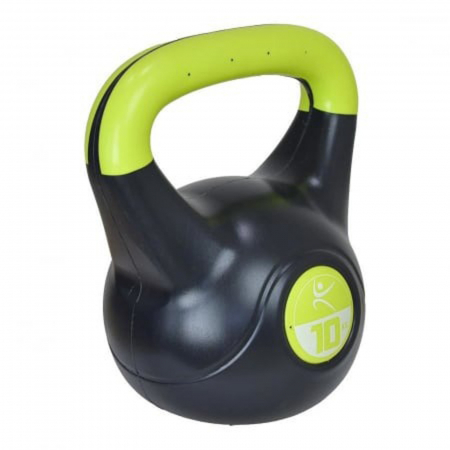 Kettlebell vinyl LIFEFIT 10 kg, negru/verde [1]