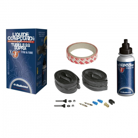 KIT-URI TUBELESS - Kit conversie RUBENA Tubeless Supra pentru roti 27.5"-29", negru