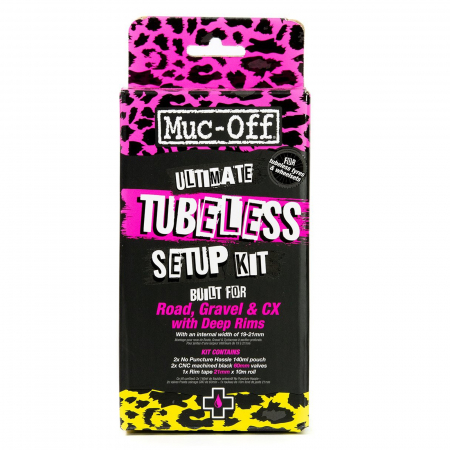 ROTI SI PIESE - Kit Tubeless MUC-OFF Ultimate Road (banda 21 mm/valve 60 mm)