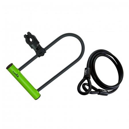 ANTIFURTURI - Antifurt LUMA C4 Enduro 35 HU 32x18.6 cm, verde cu suport Sopmulti plus bucla