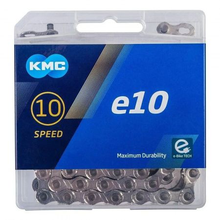 Lant KMC E10 E-Bike, 1/2x11/128", za rapida, 122 zale, compatibil10 viteze, argintiu [1]