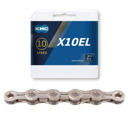 ACCESORII/COMPONENTE - Lant KMC X10EL, 128 zale, za rapida, compatibil 10 viteze, argintiu