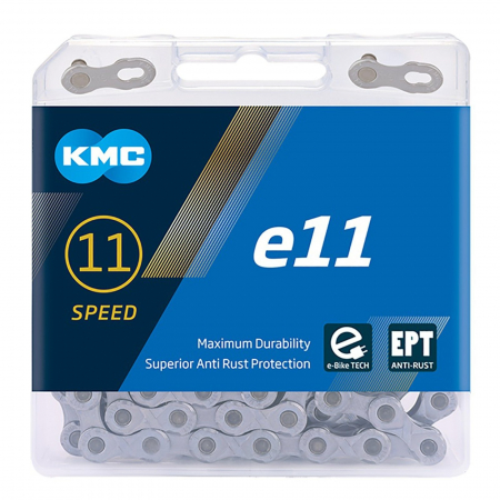 Lant KMC E11 EPT E-Bike, 122 zale, za rapida, compatibil 11 viteze, argintiu [2]