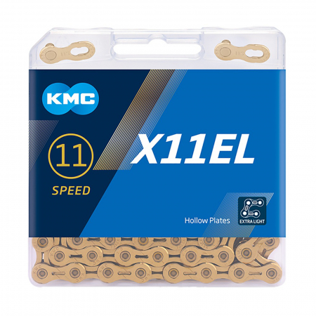 Lant KMC X11EL Gold Ti-N, 118 zale, za rapida, compatibil 11 viteze, auriu [1]