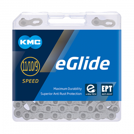 Lant KMC eGlide EPT Cues, za rapida, compatibil 9/10/11 viteze, argintiu [2]