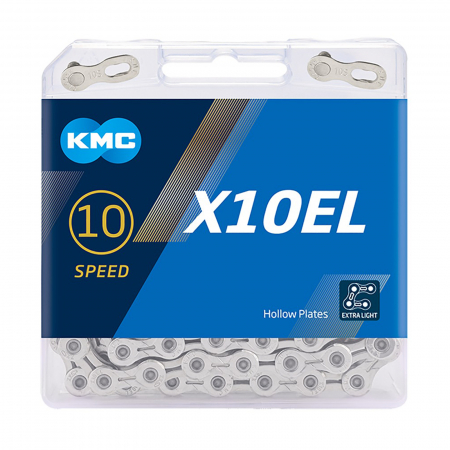 Lant KMC X10, 114 zale, za rapida, compatibil 10 viteze, gri [1]