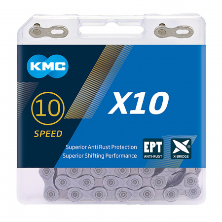 Lant KMC X10 EPT, 114 zale, za rapida, compatibil 10 viteze, argintiu [1]