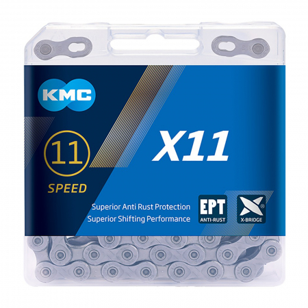 Lant KMC X11 EPT, 118 zale, za rapida, compatibil 11 viteze, argintiu [1]