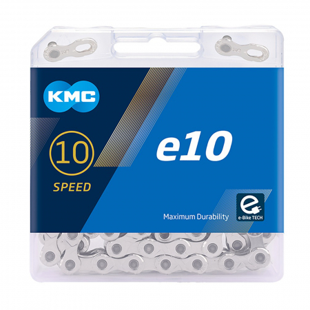 Lant KMC E10 Silver, 122 zale, za rapida, compatibil 10 viteze, argintiu [1]