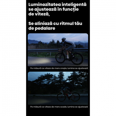 Lumina fata iGPSPORT Smart Front Light VS1800, 1800 lumeni, gri [25]