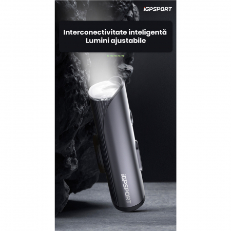 Lumina fata iGPSPORT Smart Front Light VS1800, 1800 lumeni, gri [18]