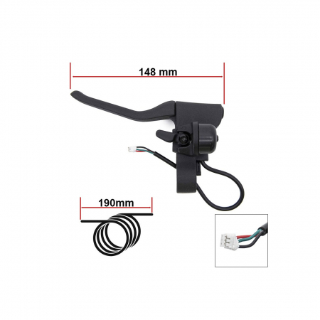 PIESE TROTINETE - Maneta frana cu sonerie pentru trotinete Xiaomi Mi3 Lite