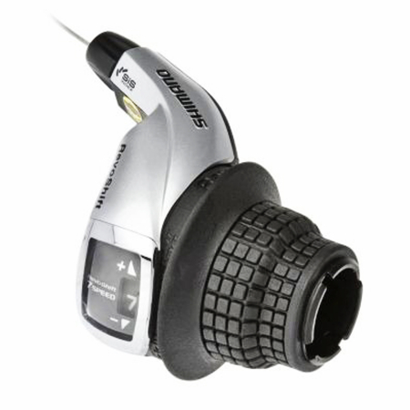 Maneta schimbator dreapta/spate SHIMANO Tourney SL-RS35-R7-CP RevoShift OGD, cablu 2400 mm, 7 viteze, argintiu/negru [1]