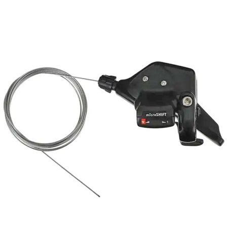 TRANSMISIE - Maneta schimbator dreapta/spate microSHIFT TS71-9R, cablu 2100 mm, 9 viteze, negru