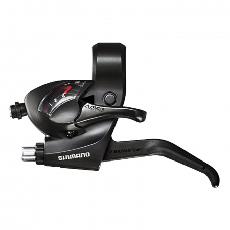 FRANE - Maneta schimbator/frana stanga/fata SHIMANO RapidFire PlusST-EF41-L, 3 viteze, negru