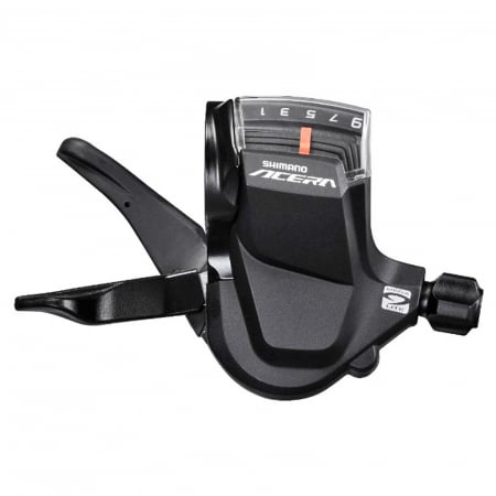 MANETE SCHIMBATOARE - Maneta schimbator dreapta/spate SHIMANO Acera RapidFire Plus SL-M3000, cablu 2050 mm, 9 viteze, negru