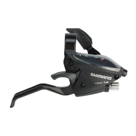 TRANSMISIE - Maneta schimbator/frana dreapta/spate SHIMANO Altus ST-EF500-8R, cablu 2050 mm, 8 viteze, negru