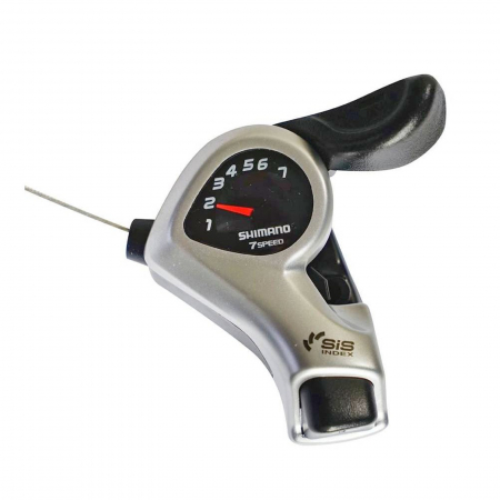 MANETE SCHIMBATOARE - Maneta schimbator dreapta/spate SHIMANO Tourney SL-TX50 SIS, 7 viteze, argintiu