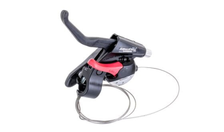 Manete schimbatoare - Maneta schimbator stanga Shimano ASTEF402 LSBLN, 3 viteze, diametru 22,2 mm, index dual