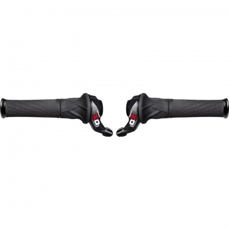 Set manete schimbator SRAM X.0 Twister-Gripshift, 2x10 viteze, negru/rosu [1]