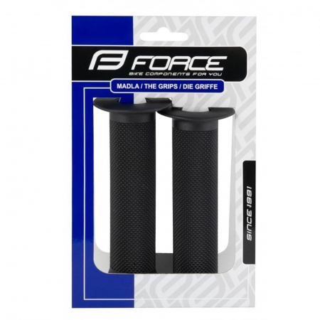 Mansoane BMX FORCE 22.2/130 mm, cauciuc, negre [1]