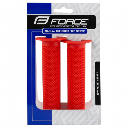 Mansoane FORCE BMX 130 mm, cauciuc, rosii [1]