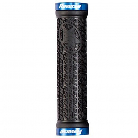 Mansoane REVERSE Stamp Lock-On 30/135 mm, cauciuc negru/albastru [0]