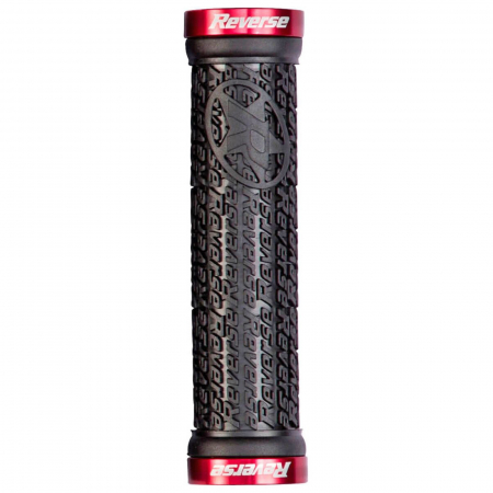 Mansoane REVERSE Stamp Lock-On 30/135 mm, cauciuc negru/rosu [0]