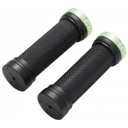 MANSOANE - Mansoane REVERSE Youngstar Lock-on 28x98 mm, cauciuc negru/verde