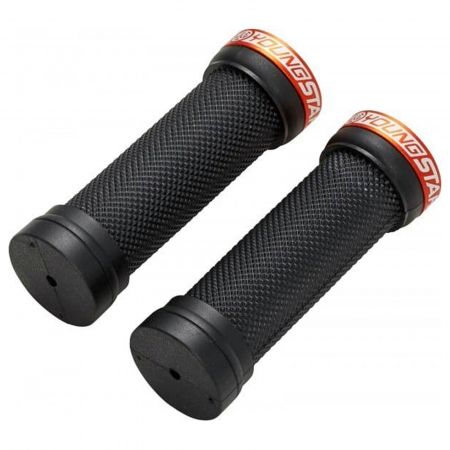 MANSOANE - Mansoane REVERSE Youngstar Lock-on 28x98 mm, cauciuc negru/portocaliu