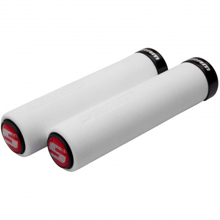 MANSOANE - Mansoane SRAM Locking Foam Grips 32/129 mm, spuma alb/negru