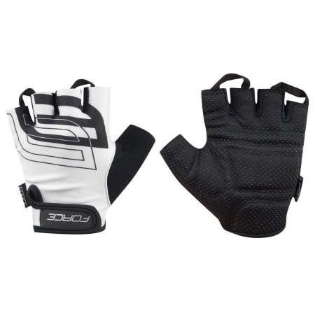 ECHIPAMENT CICLISM - Manusi ciclism FORCE Sport, negru/alb, marime XS