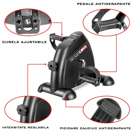 Mini bicicleta fitness ENERGY FIT, alb [6]