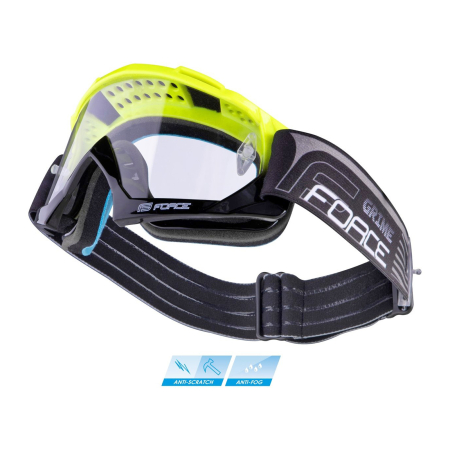 Ochelari goggles FORCE Grime, lentile transparente + 10 tear offs [3]