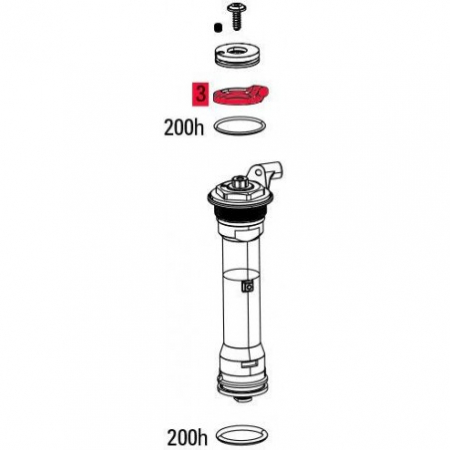 Opritor Intern Furca RockShox - Compresion Damper Spare Housing Stop, Judy/Recon/30/35 (2020-2021) - [2]