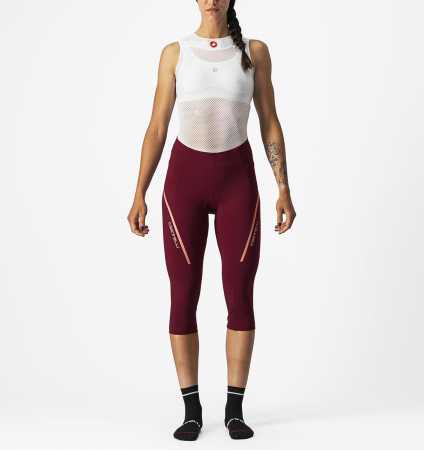 Pantaloni 3/4 de dama CASTELLI Velocissima 3 Knicker, visiniu/roz, marime M [0]