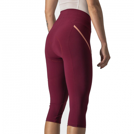Pantaloni 3/4 de dama CASTELLI Velocissima 3 Knicker, visiniu/roz, marime M [2]