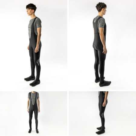 Pantaloni ciclism cu bretele FORCE Shard Windster [4]