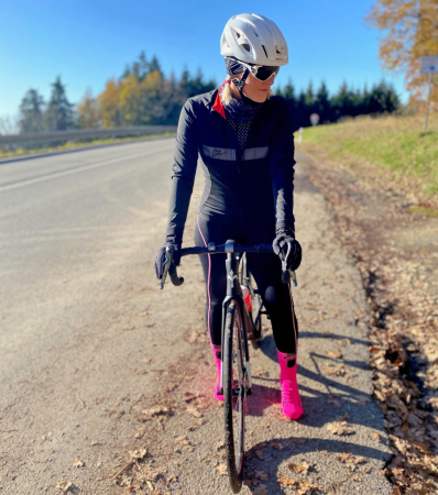 Pantaloni ciclism de dama cu bretele si bazon FORCE Reflex Line [4]