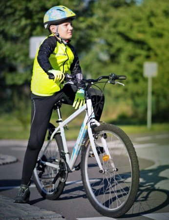 Pantaloni ciclism pentru copii cu bretele FORCE Reflex Line [4]