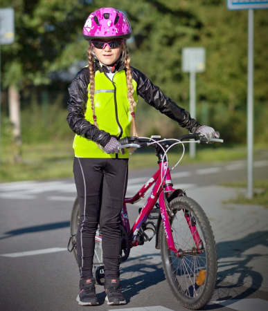 Pantaloni ciclism pentru copii cu bretele FORCE Reflex Line [3]