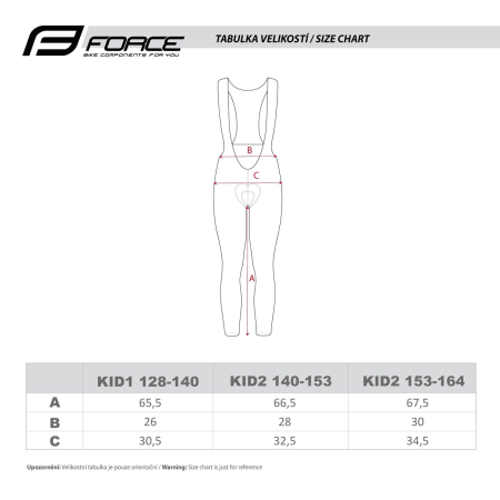 Pantaloni ciclism pentru copii cu bretele FORCE Reflex Line [5]